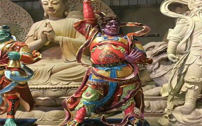 玻璃鋼彩繪大型人物景觀十二神將雕塑