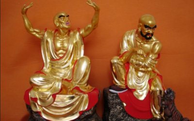 玻璃鋼彩繪景區(qū)寺廟十八羅漢雕塑