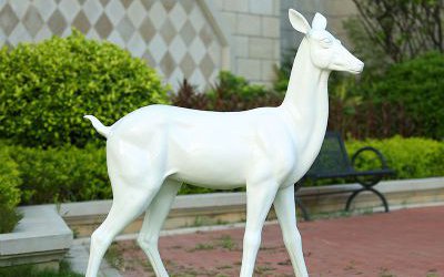 戶(hù)外園林玻璃鋼抽象梅花鹿雕塑