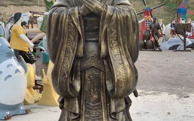 校園玻璃鋼仿銅古代著名教育名人孔子雕塑
