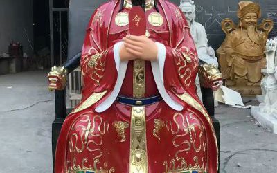 玻璃鋼彩繪大型佛像三官雕塑