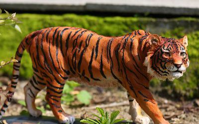 公園景區(qū)玻璃鋼仿真動物景觀老虎雕塑園林大型擺件