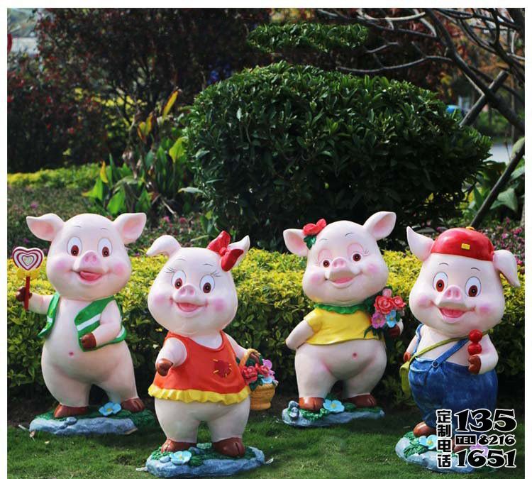 玻璃鋼卡通彩繪農(nóng)場(chǎng)花園豬雕塑 玻璃鋼卡通彩繪農(nóng)場(chǎng)花園豬雕塑