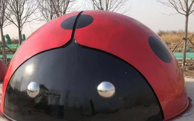 公園玻璃鋼彩繪瓢蟲(chóng)雕塑