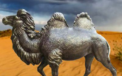 城市廣場(chǎng)玻璃鋼仿銅大型駱駝雕塑