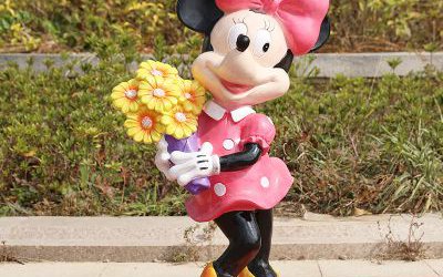 花園游樂場玻璃鋼彩繪卡通米老鼠米妮雕塑