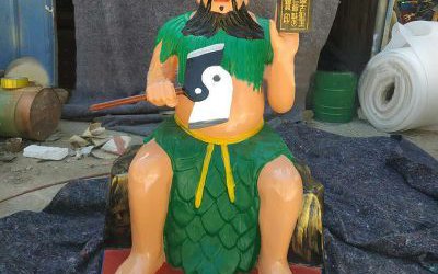 景區(qū)寺廟玻璃鋼彩繪五榖神農(nóng)大帝雕像