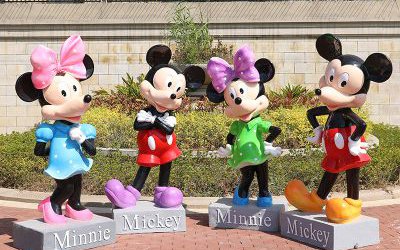 商場(chǎng)影院玻璃鋼卡通動(dòng)畫(huà)片米老鼠雕塑