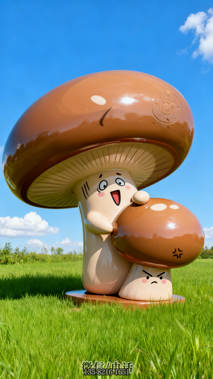 香菇雕塑實拍圖