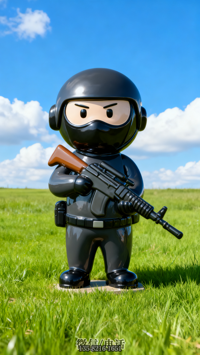 特警雕塑實拍圖