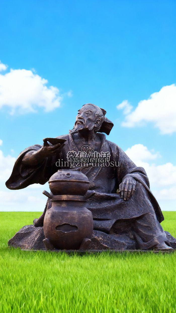 喝茶雕塑 喝茶雕塑