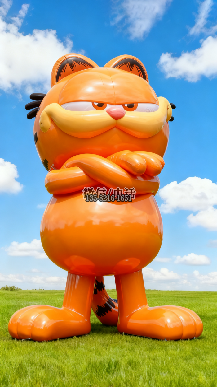 玻璃鋼加菲貓雕塑
