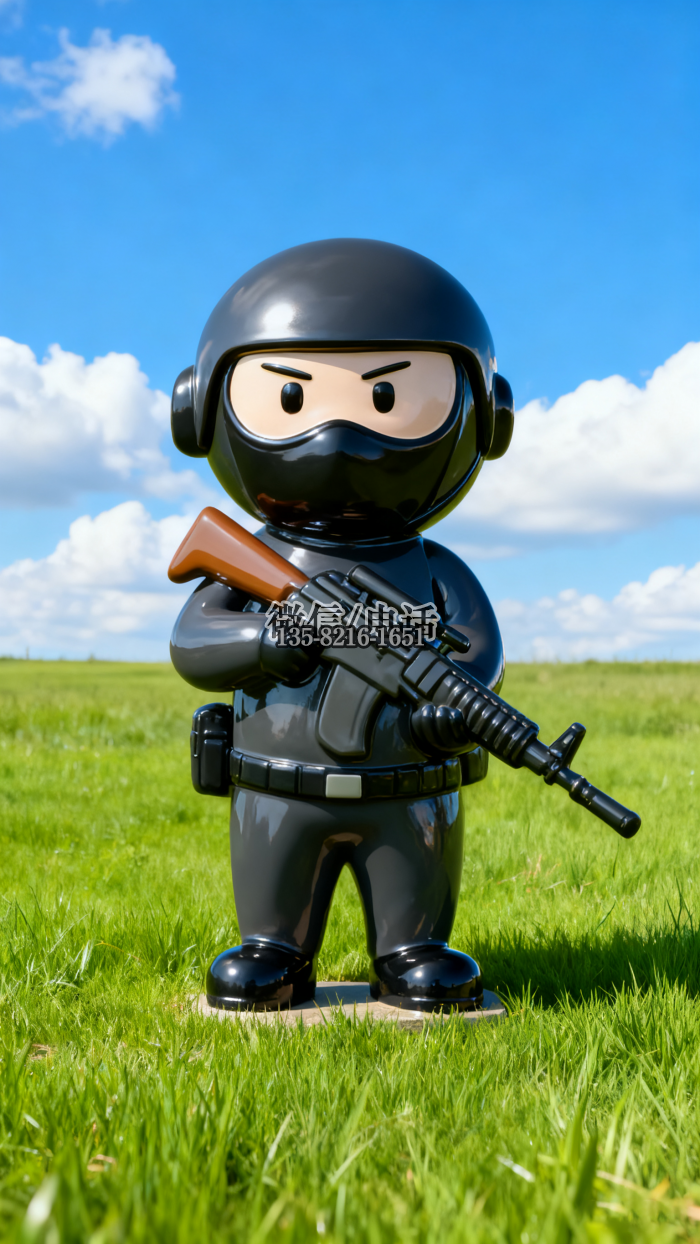 玻璃鋼特警雕塑